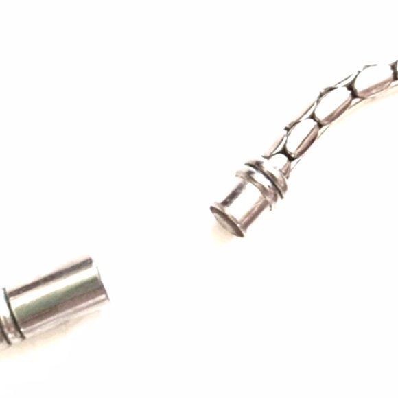 ~MAGNETIC CLASP STAINLESS STEEL SILVER COLLAR NECKLACE - Picture 2 of 7